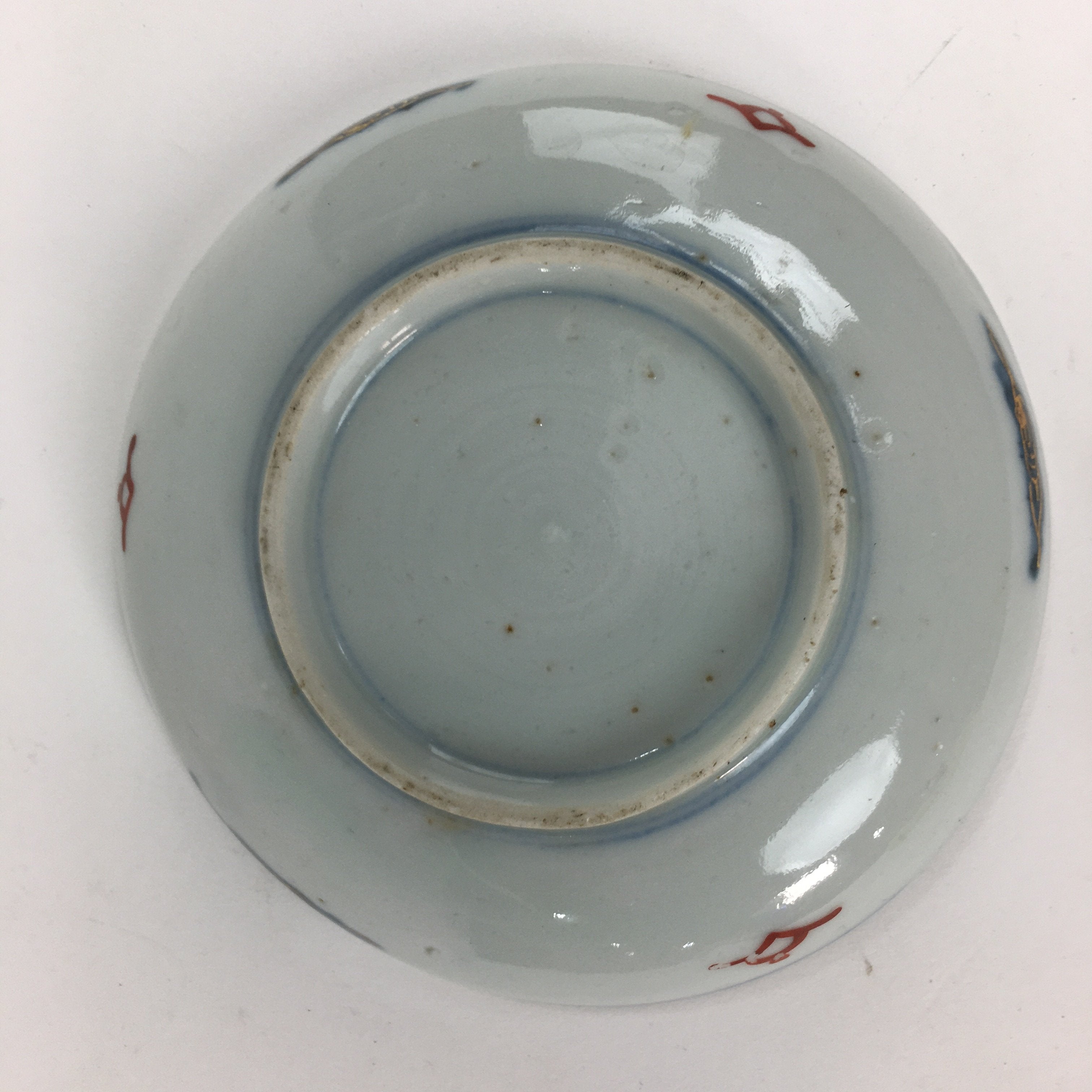 Antique C1900 Japanese Porcelain Small Plate Shi-Shi Lion Dog Kozara PP513