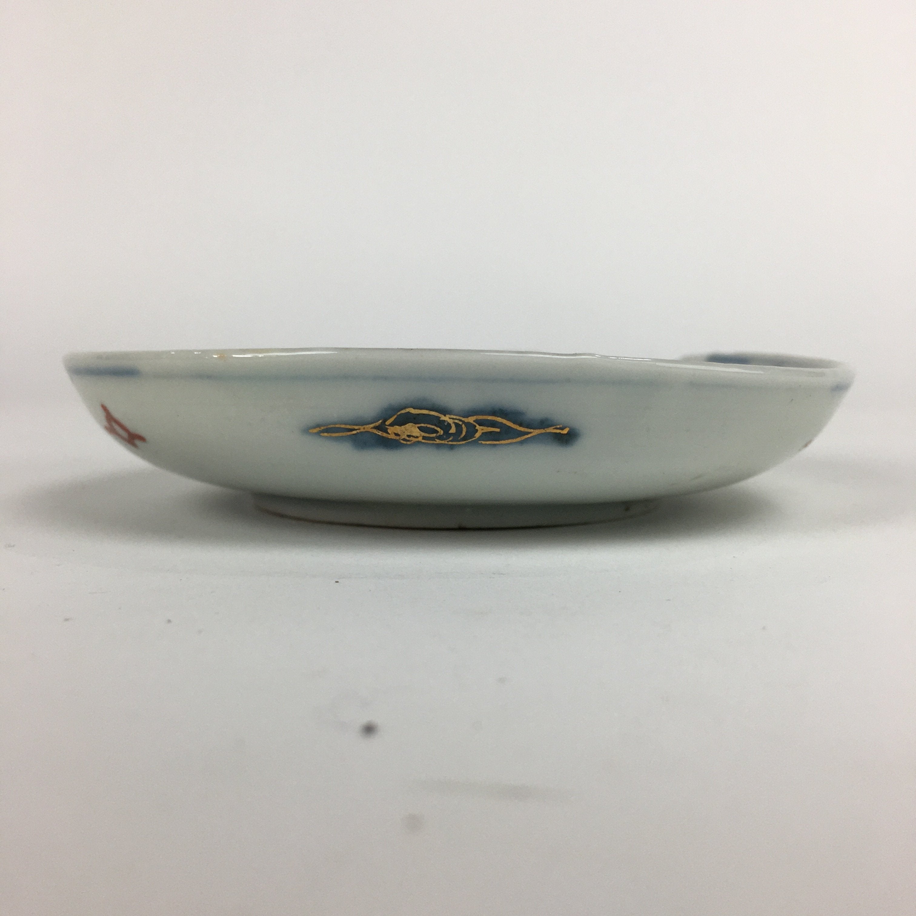 Antique C1900 Japanese Porcelain Small Plate Shi-Shi Lion Dog Kozara PP513