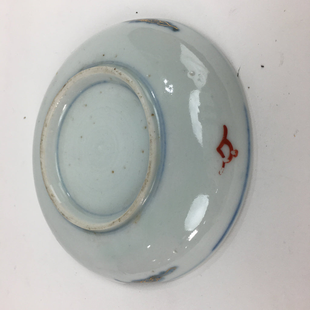 Antique C1900 Japanese Porcelain Small Plate Shi-Shi Lion Dog Kozara PP513
