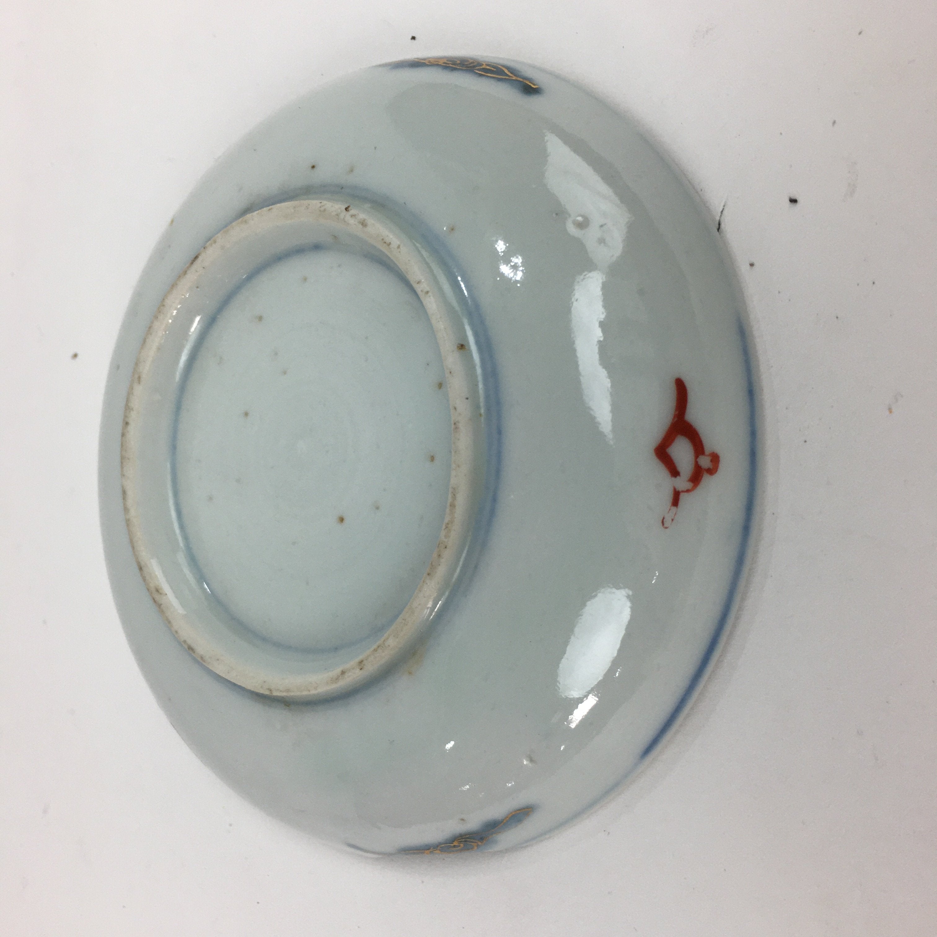 Antique C1900 Japanese Porcelain Small Plate Shi-Shi Lion Dog Kozara PP513