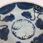 Antique C1900 Japanese Porcelain Soup Bowl Blue Flower Sometsuke Pottery PY44