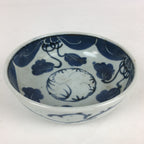 Antique C1900 Japanese Porcelain Soup Bowl Blue Flower Sometsuke Pottery PY44