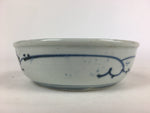 Antique C1900 Japanese Porcelain Soup Bowl Blue Flower Sometsuke Pottery PY44
