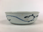 Antique C1900 Japanese Porcelain Soup Bowl Blue Flower Sometsuke Pottery PY44