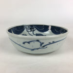 Antique C1900 Japanese Porcelain Soup Bowl Blue Flower Sometsuke Pottery PY44