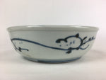 Antique C1900 Japanese Porcelain Soup Bowl Blue Flower Sometsuke Pottery PY45