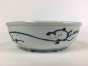 Antique C1900 Japanese Porcelain Soup Bowl Blue Flower Sometsuke Pottery PY45