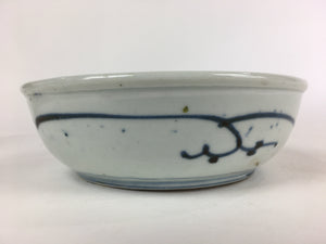 Antique C1900 Japanese Porcelain Soup Bowl Blue Flower Sometsuke Pottery PY45