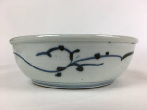 Antique C1900 Japanese Porcelain Soup Bowl Blue Flower Sometsuke Pottery PY45