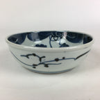 Antique C1900 Japanese Porcelain Soup Bowl Blue Flower Sometsuke Pottery PY45