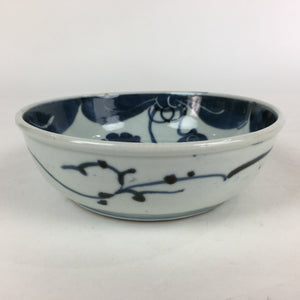 Antique C1900 Japanese Porcelain Soup Bowl Blue Flower Sometsuke Pottery PY45