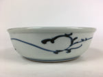 Antique C1900 Japanese Porcelain Soup Bowl Blue Flower Sometsuke Pottery PY46