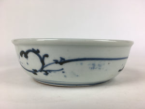 Antique C1900 Japanese Porcelain Soup Bowl Blue Flower Sometsuke Pottery PY46