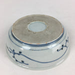 Antique C1900 Japanese Porcelain Soup Bowl Blue Flower Sometsuke Pottery PY47