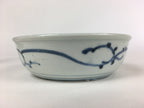 Antique C1900 Japanese Porcelain Soup Bowl Blue Flower Sometsuke Pottery PY47