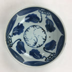 Antique C1900 Japanese Porcelain Soup Bowl Blue Flower Sometsuke Pottery PY49