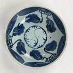 Antique C1900 Japanese Porcelain Soup Bowl Blue Flower Sometsuke Pottery PY49