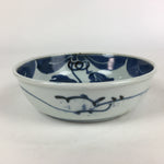 Antique C1900 Japanese Porcelain Soup Bowl Blue Flower Sometsuke Pottery PY49