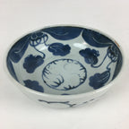 Antique C1900 Japanese Porcelain Soup Bowl Blue Flower Sometsuke Pottery PY50