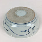 Antique C1900 Japanese Porcelain Soup Bowl Blue Flower Sometsuke Pottery PY50