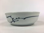 Antique C1900 Japanese Porcelain Soup Bowl Blue Flower Sometsuke Pottery PY50