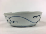 Antique C1900 Japanese Porcelain Soup Bowl Blue Flower Sometsuke Pottery PY50