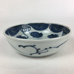Antique C1900 Japanese Porcelain Soup Bowl Blue Flower Sometsuke Pottery PY50