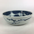 Antique C1900 Japanese Porcelain Soup Bowl Blue Flower Sometsuke Pottery PY51