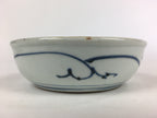 Antique C1900 Japanese Porcelain Soup Bowl Blue Flower Sometsuke Pottery PY52