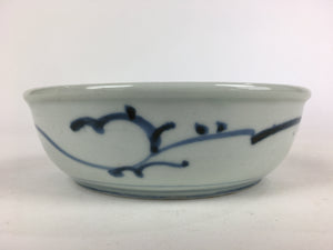 Antique C1900 Japanese Porcelain Soup Bowl Blue Flower Sometsuke Pottery PY53