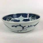 Antique C1900 Japanese Porcelain Soup Bowl Blue Flower Sometsuke Pottery PY53