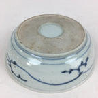 Antique C1900 Japanese Porcelain Soup Bowl Blue Flower Sometsuke Pottery PY54