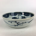 Antique C1900 Japanese Porcelain Soup Bowl Blue Flower Sometsuke Pottery PY54