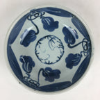Antique C1900 Japanese Porcelain Soup Bowl Blue Flower Sometsuke Pottery PY55