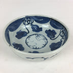 Antique C1900 Japanese Porcelain Soup Bowl Blue Flower Sometsuke Pottery PY55