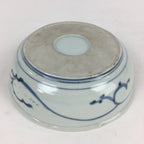 Antique C1900 Japanese Porcelain Soup Bowl Blue Flower Sometsuke Pottery PY55