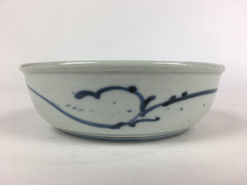 Antique C1900 Japanese Porcelain Soup Bowl Blue Flower Sometsuke Pottery PY55
