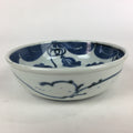 Antique C1900 Japanese Porcelain Soup Bowl Blue Flower Sometsuke Pottery PY55