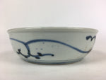 Antique C1900 Japanese Porcelain Soup Bowl Blue Flower Sometsuke Pottery PY56