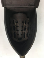 Antique C1900 Japanese Sad Iron Charcoal Chimney Wood Handle JK252