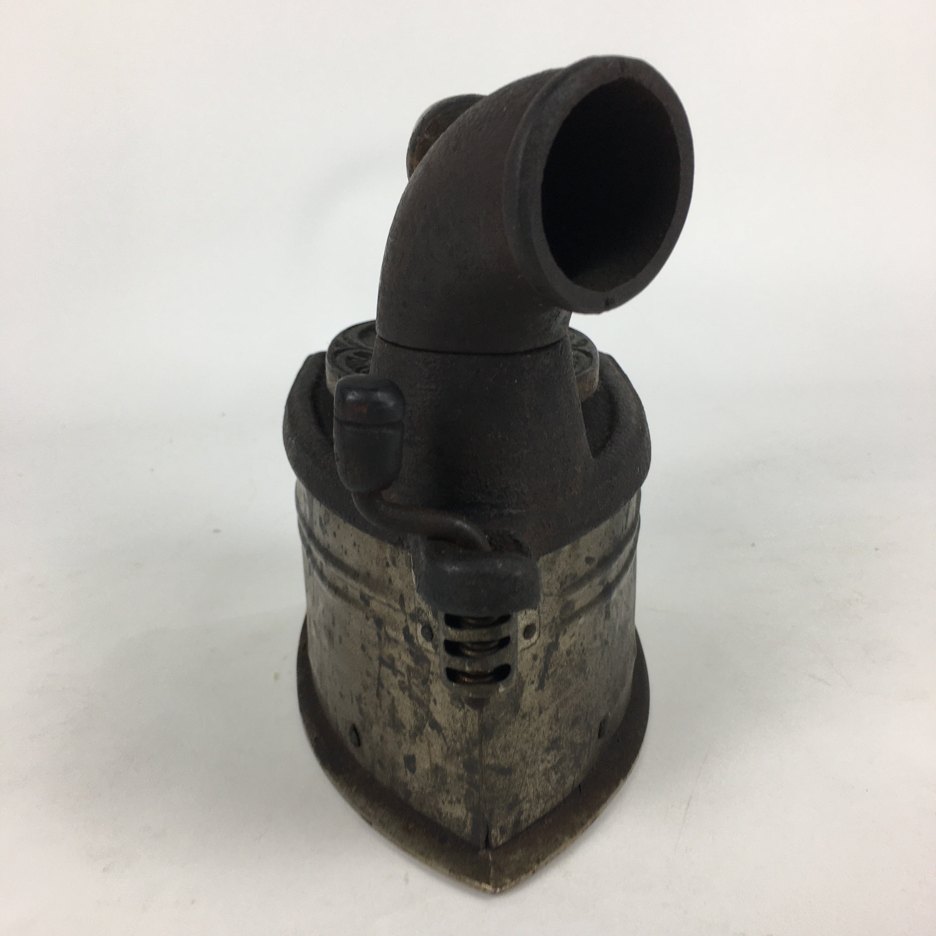 Antique C1900 Japanese Sad Iron Charcoal Chimney Wood Handle JK252