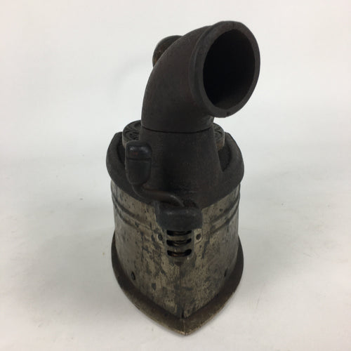 Antique C1900 Japanese Sad Iron Charcoal Chimney Wood Handle JK252