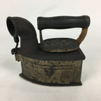 Antique C1900 Japanese Sad Iron Charcoal Chimney Wood Handle JK252