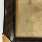 Antique C1900 Japanese War Painting Art Vtg Framed Hand Drawn Senso-e FL13