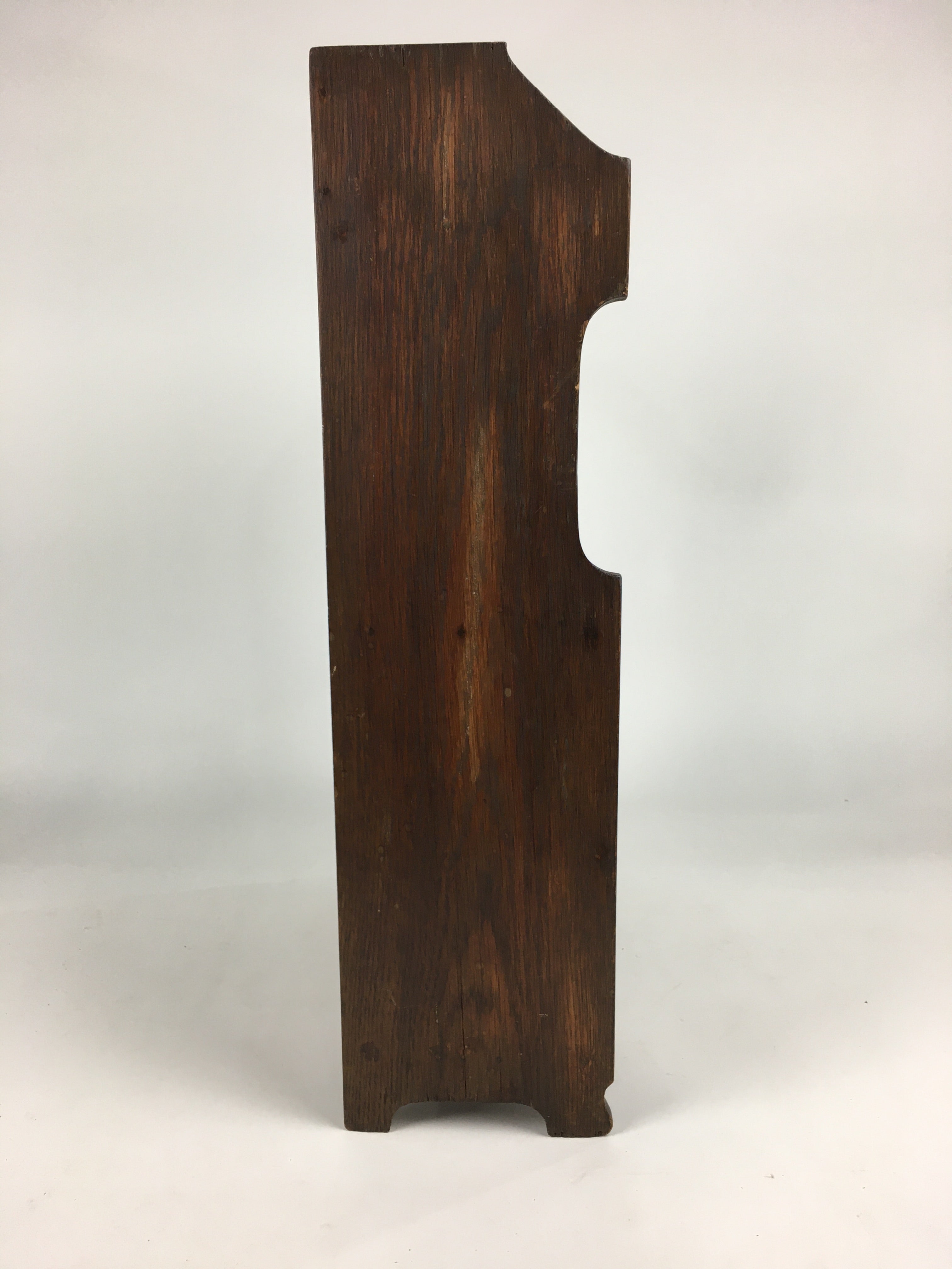 Antique C1900 Japanese Wood Shelf Hanging Rack Door With Lock Brown T275