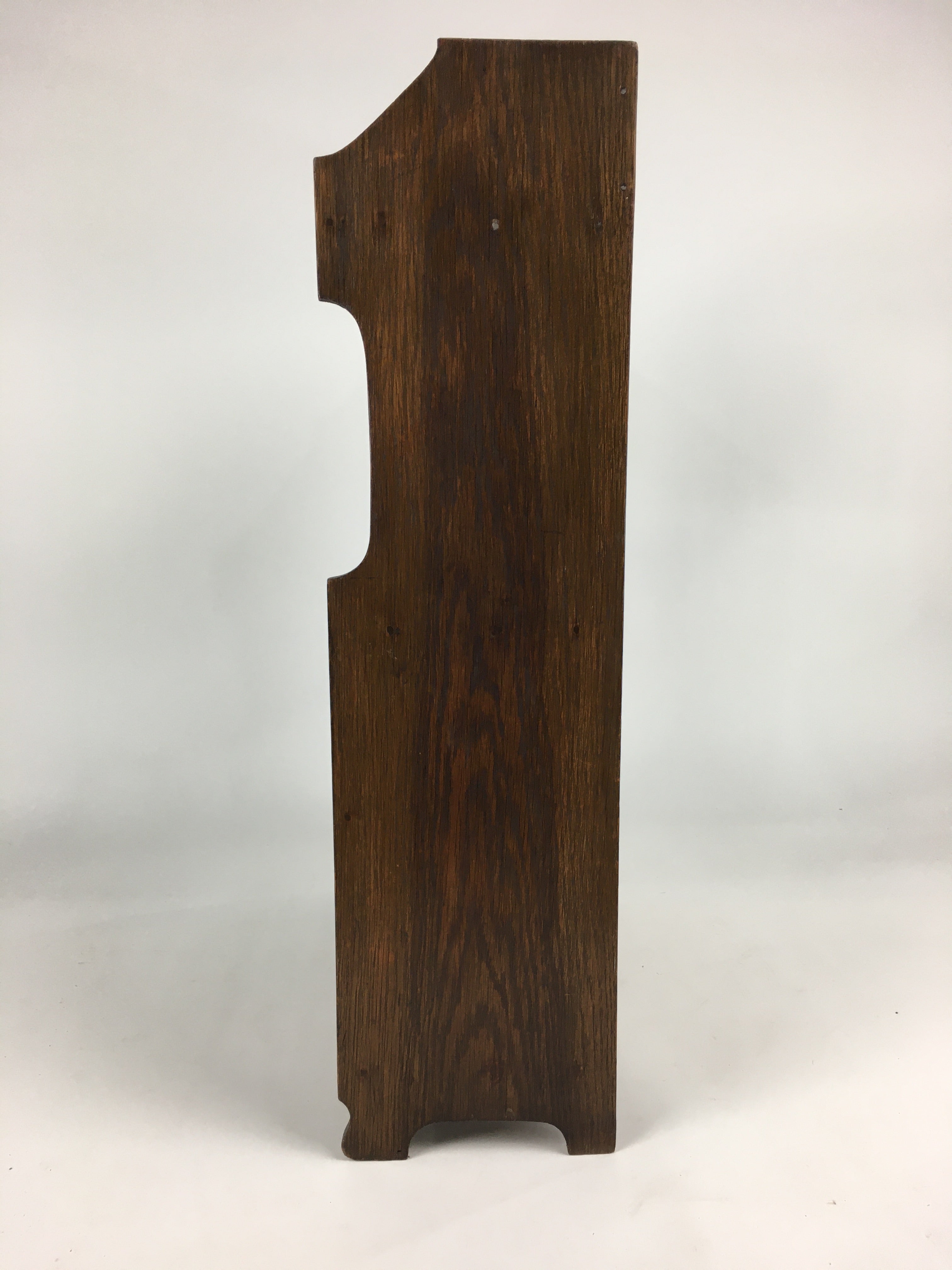 Antique C1900 Japanese Wood Shelf Hanging Rack Door With Lock Brown T275