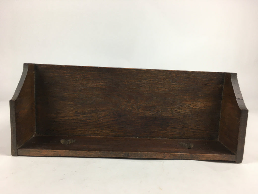 Antique C1900 Japanese Wood Shelf Hanging Rack Door With Lock Brown T275