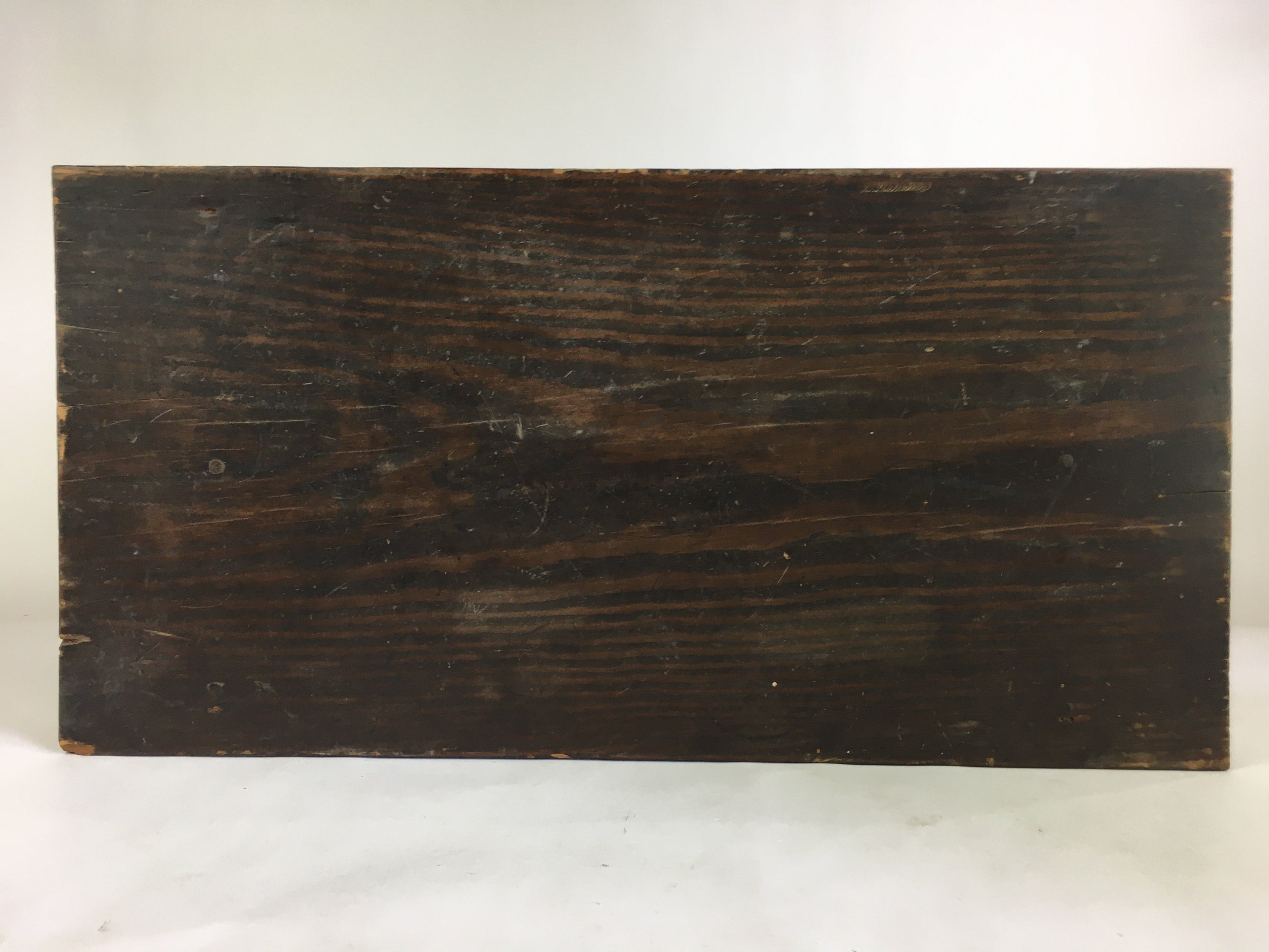 Antique C1900 Japanese Wooden Low Desk 1 Drawer Brown Iron Handle T309