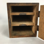Antique C1900 Japanese Wooden Security Box Keyhole Brown Kinko T251