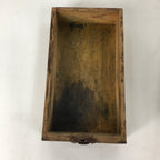 Antique C1900 Japanese Wooden Security Box Keyhole Brown Kinko T251